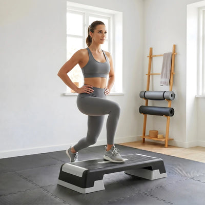 SPORTNOW Stepper Aerobico Regolabile, Altezza 15/20/25 cm con Supporti