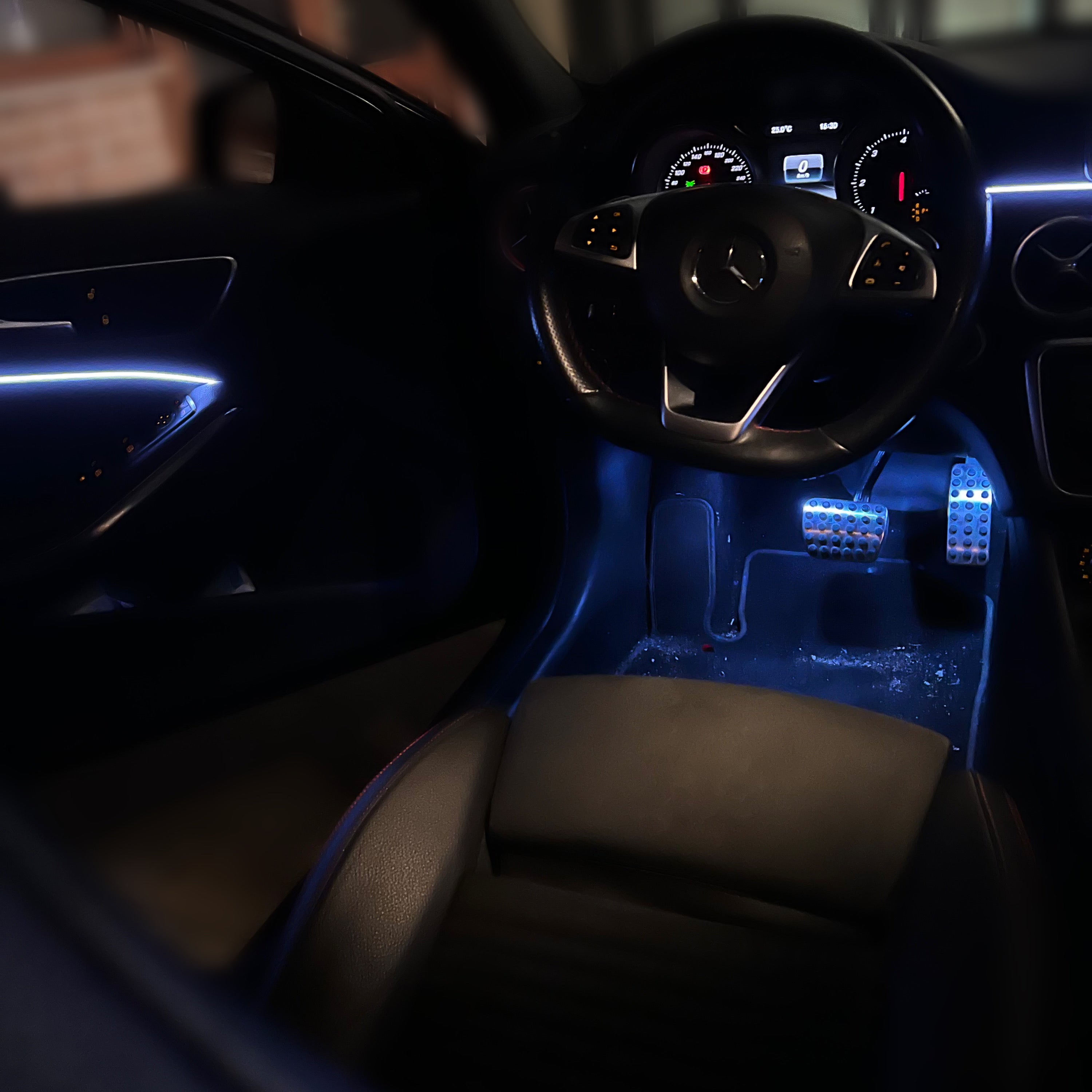 Ambient Light dedicato per Mercedes Classe A, Luci Ambiente con Comando da App, RGB Led Interior, Led Dinamico