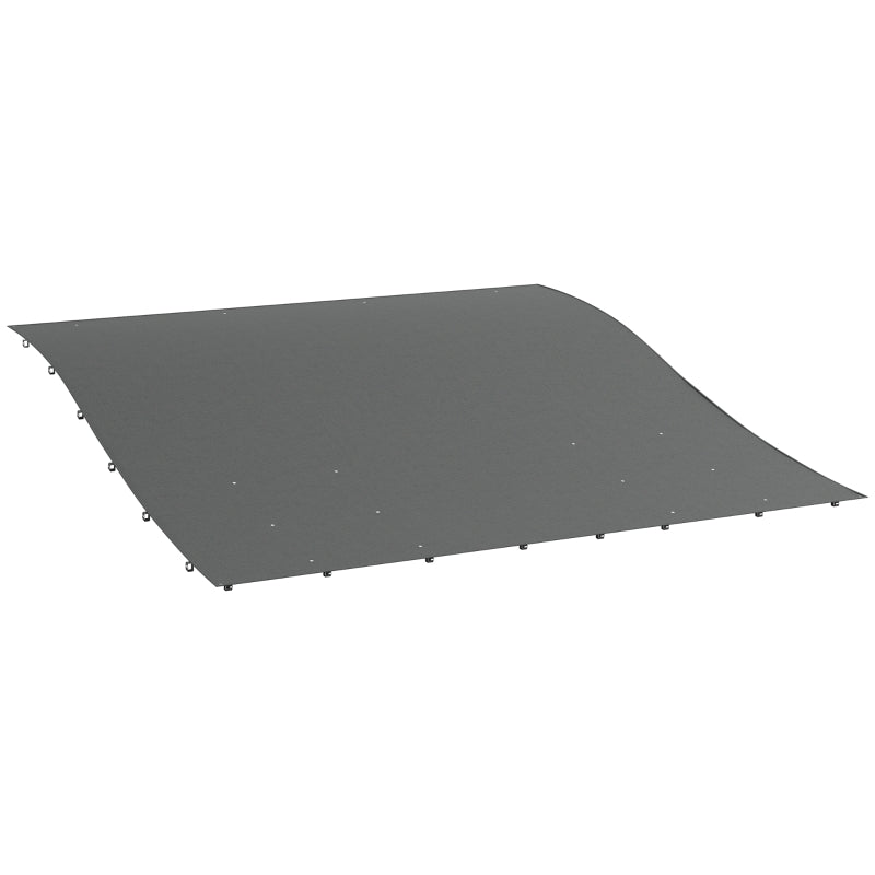 Outsunny Telo di Ricambio per Pergola da Giardino 3x3 m con 16 Fori di Drenaggio, 297x297 cm, Grigio