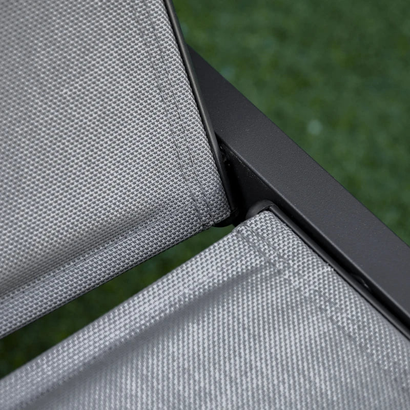 Outsunny Sdraio da Giardino Reclinabile su 5 Livelli con Rivestimento Imbottito