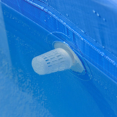 Outsunny Piscina Autoportante da Esterno, Piscina Rettangolare Fuori Terra con Filtro e Valvola in Acciaio e PVC, Blu, 252x152x65cm