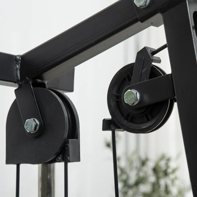 HOMCOM Stazione Fitness con Pesi da 45kg per Allenamento a Casa, 135x103x210cm, Nero