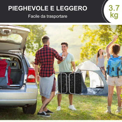 Outsunny Lettino Prendisole Pieghevole con Schienale Reclinabile e Cuscino, 182x56x24.5cm