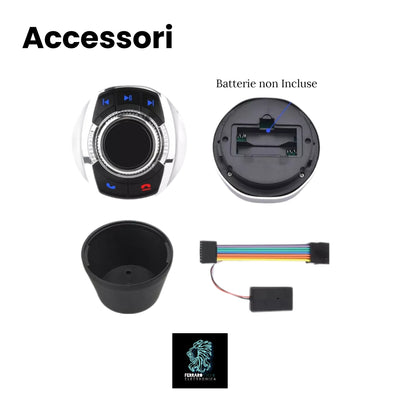 Comandi al volante, Wireless per Autoradio Universale Android, Forma di Tazza con Luce