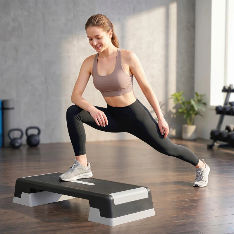 SPORTNOW Stepper Aerobico Regolabile, Altezza 15/20/25 cm con Supporti