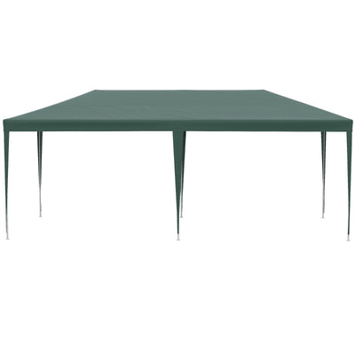 Outsunny Gazebo da Giardino 6x3 m per Eventi con Pareti Rimovibili e Finestre Trasparenti, Verde