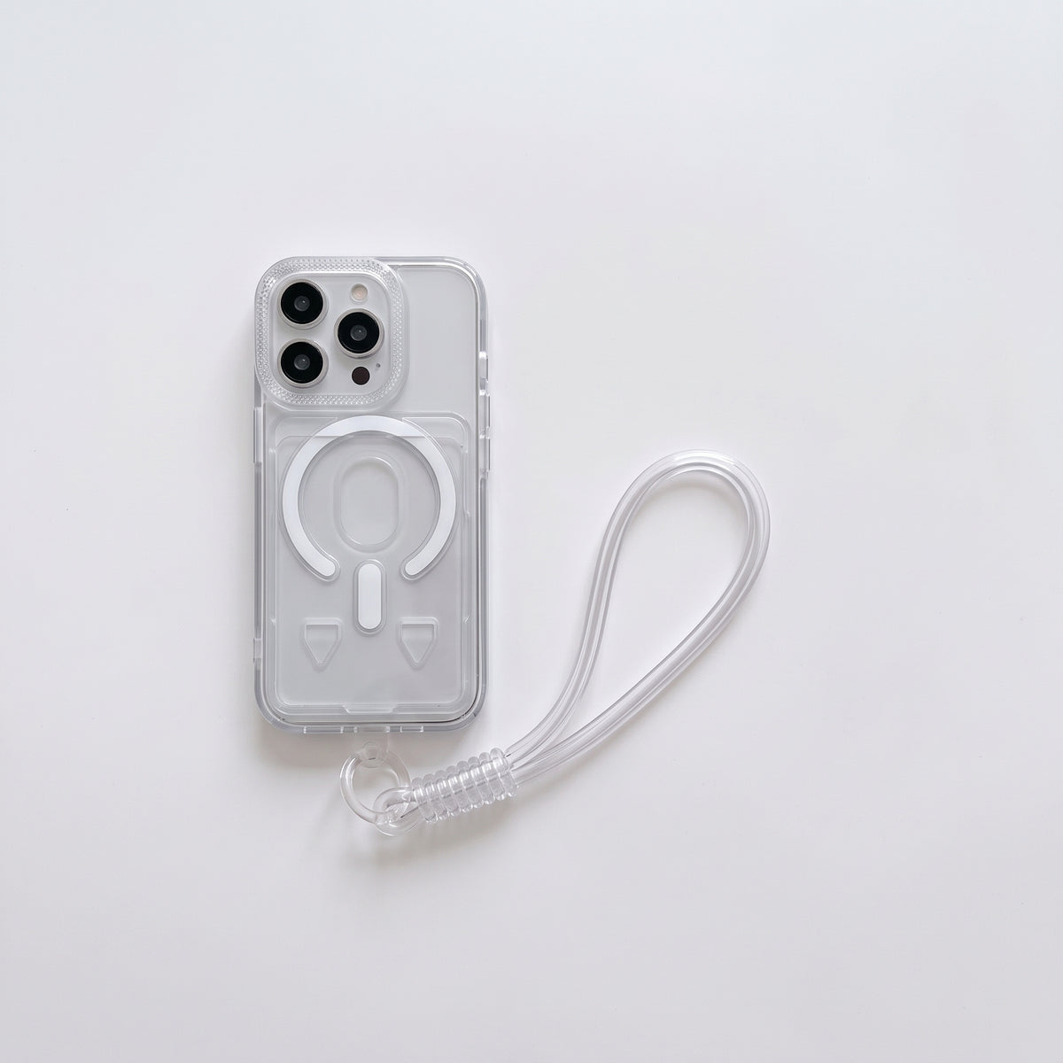 Kit Cover Magnetica Magsafe Sii PRO per iPhone Con Porta Carte e Laccetto Cordone
