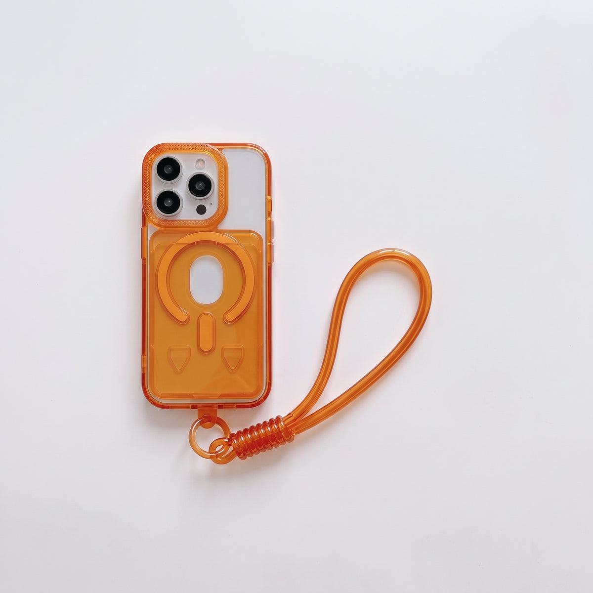 Kit Cover Magnetica Magsafe Sii PRO per iPhone Con Porta Carte e Laccetto Cordone