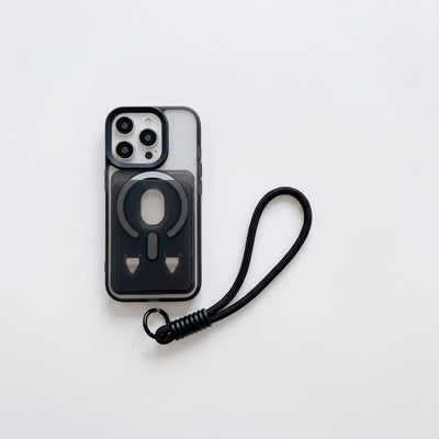 Kit Cover Magnetica Magsafe Sii PRO per iPhone Con Porta Carte e Laccetto Cordone