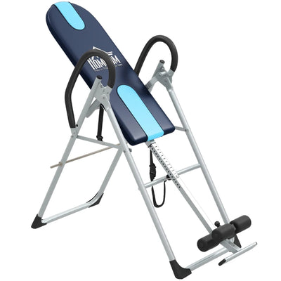 HOMCOM Panca a Inversione Gravitazionale Professionale Imbottita, Tavola di Inversione in Acciaio, 65x112-142x126cm