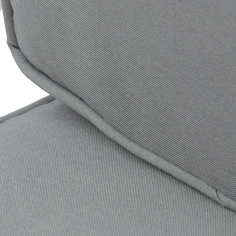 Outsunny Set da 7 Pezzi Salotto da Esterni in Rattan con Poltrona Pouf Tavolino Grigio