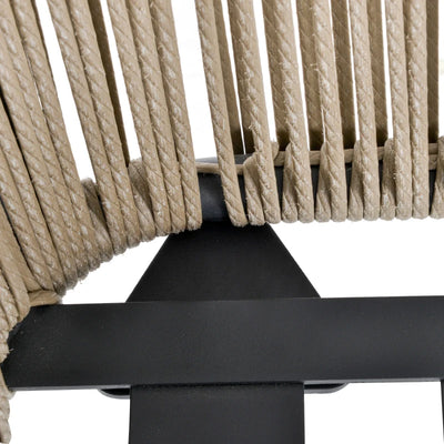 Outsunny Set 2 Poltroncine con Tavolino da Esterno in Rattan PE Stile Boho, Cachi e Grigio