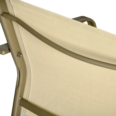 Outsunny Set da Giardino 4 Pezzi con 2 Sedie, 1 Divanetto e 1 Tavolino da Caffè, Kaki