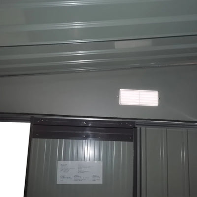 Outsunny Ripostiglio da Giardino con Porta Scorrevole, in Acciaio, 345x280.5x169-201cm, Nero