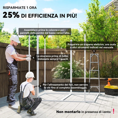 Outsunny Casetta da Giardino in Resina con Pavimento, 2 Porte con Blocco, Finestra, 1.8x1.8m, Grigio