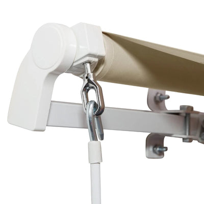 Outsunny Tenda da Sole per Esterno a Bracci Avvolgibile con Apertura a Manovella, 360x250 cm, Crema