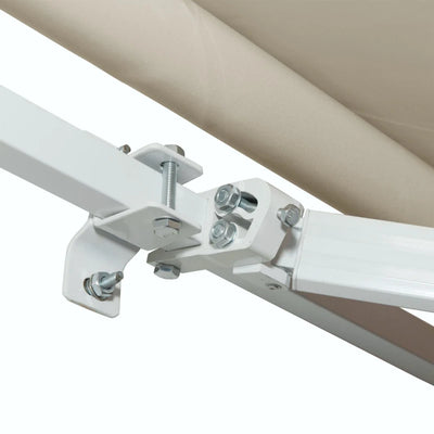 Outsunny Tenda da Sole per Esterno a Bracci Avvolgibile con Apertura a Manovella, 360x250 cm, Crema