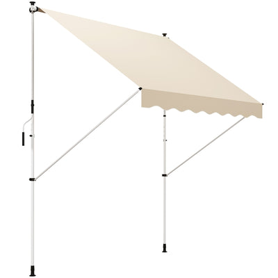 Outsunny Tenda da Sole a Bracci 3x1.5m con Manovella e Struttura Telescopica, Beige