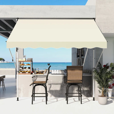 Outsunny Tenda da Sole a Bracci 3x1.5m con Manovella e Struttura Telescopica, Beige