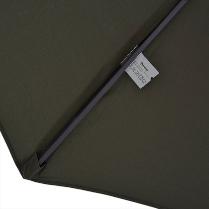 Outsunny Ombrellone Doppio da Giardino 4.6x2.7 m a 12 Stecche con Prese d'Aria e Manovella, Ombrellone per Esterni in Acciaio e Poliestere, Anti UV, Grigio