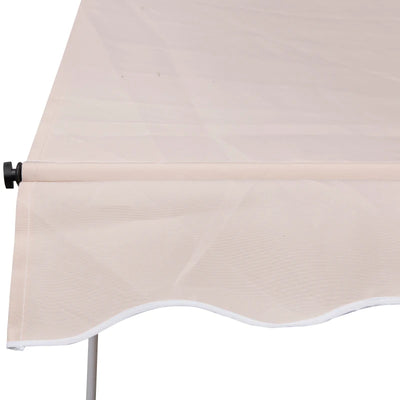 Outsunny Tenda da Sole 2x1.5 m per Esterno a Rullo con Manovella e Angolazione Regolabile, Beige