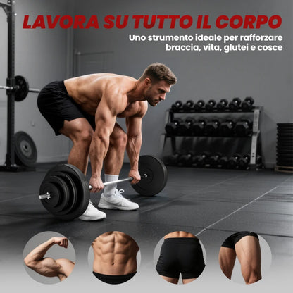 HOMCOM Set di Manubri Regolabile, Set Bilanciere e Dischi 70kg, 8 Dischi Pesi Rivestiti in Plastica e Barra in Metallo, 170x40.5x40.5cm, Nero