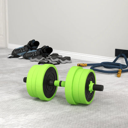 SPORTNOW Pesi da Palestra Set 4 in 1 da 40kg totali, utilizzabile come Kettlebell, Manubri e Bilancieri