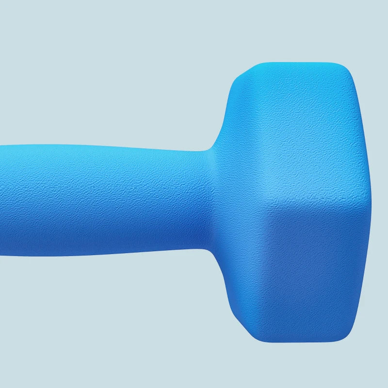 SPORTNOW Set 2 Manubri Esagonali da 2x6kg in Metallo e Plastica con Impugnatura Antiscivolo, 22x10x10 cm, Azzurro