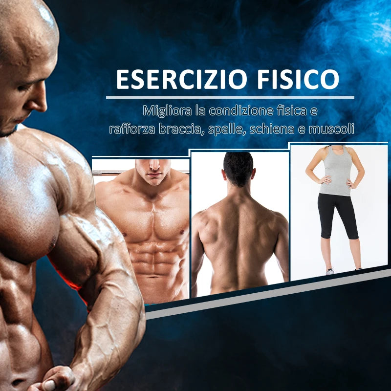 HOMCOM Set di 2 Manubri da Palestra Esagonali da 5kg in Gomma con Impugnatura Antiscivolo, Nero