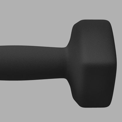SPORTNOW Set 2 Manubri Esagonali da 2x5 kg in Metallo e Plastica con Impugnatura Antiscivolo, 20x9x9 cm, Nero