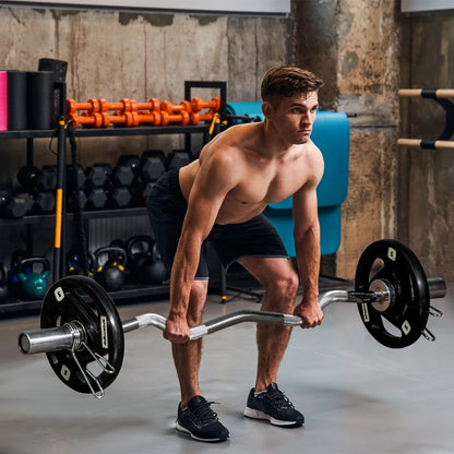 SPORTNOW Set di 2 Dischi Pesi in Acciaio con Rivestimento in Gomma per Bilanciere