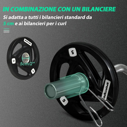SPORTNOW Set di 2 Dischi Pesi in Acciaio con Rivestimento in Gomma per Bilanciere