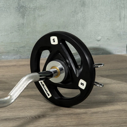 SPORTNOW Set di 2 Dischi Pesi in Acciaio con Rivestimento in Gomma per Bilanciere