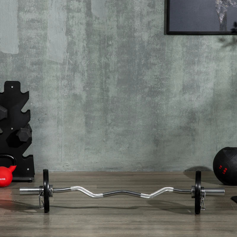 SPORTNOW Set di 2 Dischi Pesi in Acciaio con Rivestimento in Gomma per Bilanciere
