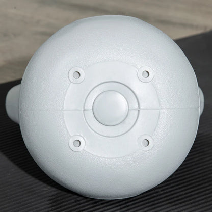 SPORTNOW Kettlebell 12kg in PU e Sabbia con Base Piatta e Impugnatura per Stacchi, Squat e Sollevamenti, 24x17x28 cm, Blu