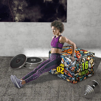 SPORTNOW Plyo Box 3 Altezze Jumping Box Antiscivolo per Casa e Palestra, 61x51x41 cm, Multicolore