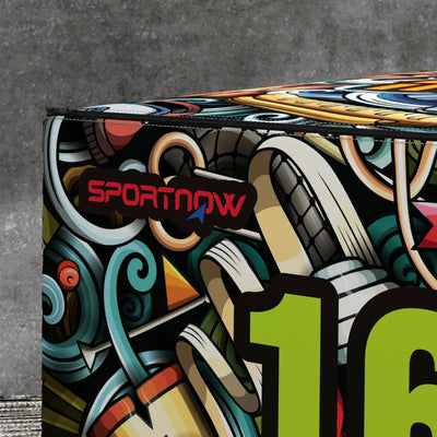 SPORTNOW Plyo Box 3 Altezze Jumping Box Antiscivolo per Casa e Palestra, 61x51x41 cm, Multicolore