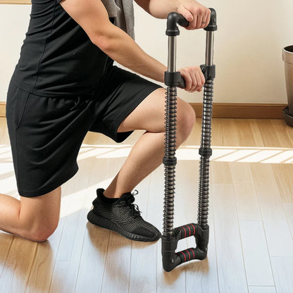 SPORTNOW Power Twister a 4 Molle con Resistenza da 10 a 50 kg, in Acciaio Inox, 80x22x5 cm, Nero