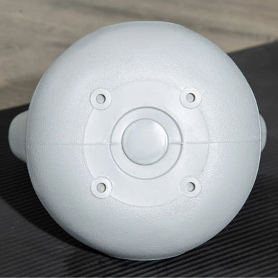 SPORTNOW Kettlebell 8kg in PU e Sabbia con Base Piatta e Impugnatura per Stacchi, Squat e Sollevamenti, 18x10x20 cm, Rosa