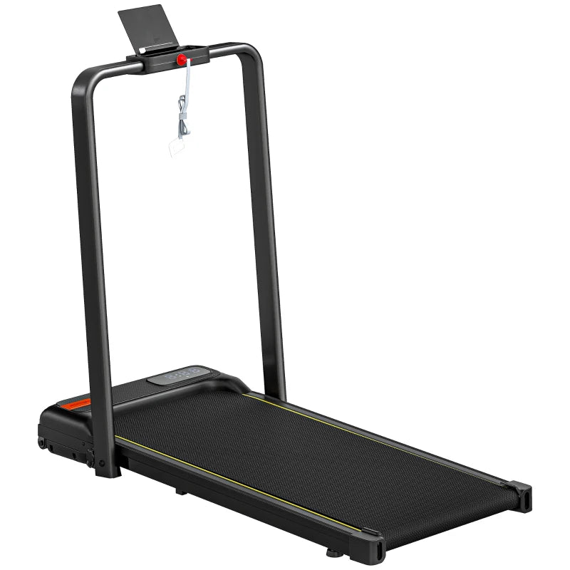 SPORTNOW Tapis Roulant Pieghevole con Inclinazione Regolabile, Velocità 1-10 km/h, Display LED e Telecomando, Nero