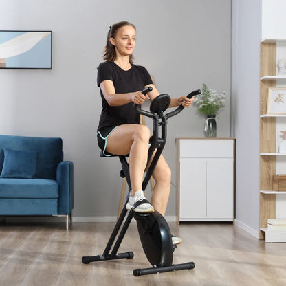 HOMCOM Cyclette Professionale con Resistenza e Altezza Regolabile, in Acciaio e PP, 41x86x112 cm, Nera
