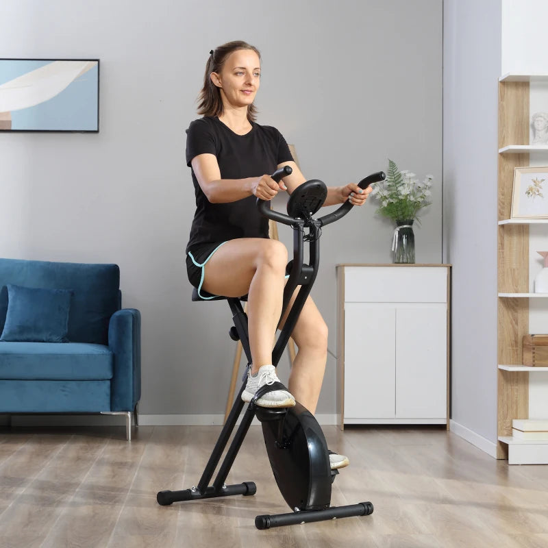 HOMCOM Cyclette Professionale con Resistenza e Altezza Regolabile, in Acciaio e PP, 41x86x112 cm, Nera