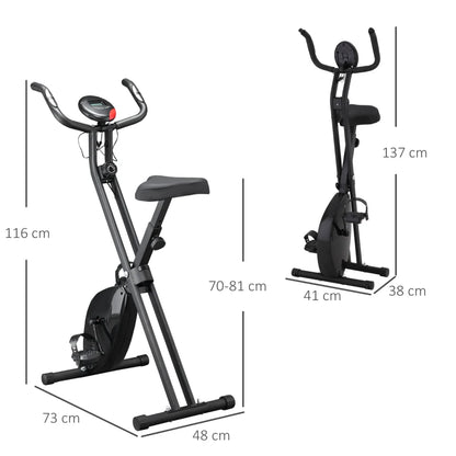 HOMCOM Cyclette Professionale con Resistenza e Altezza Regolabile, in Acciaio e PP, 41x86x112 cm, Nera
