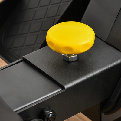 HOMCOM Vogatore Magnetico Pieghevole per Allenamento a Casa, Volano Regolabile su 8 Livelli e Monitor LCD, 185x58x57cm, Nero