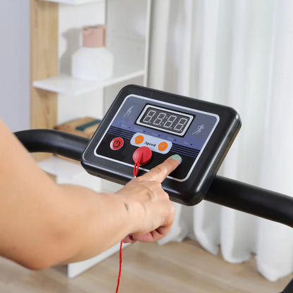HOMCOM Tapis Roulant Elettrico Pieghevole Salvaspazio e Silenzioso con Velocità Regolabile 1-10km/h e Schermo LCD, per Casa e Ufficio, 500W, Nero