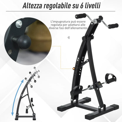 HOMCOM Pedaliera Braccia e Gambe da Divano o Poltrona con Schermo LED, Altezza e Intensità Regolabile, Nero, 40x42.5x100cm