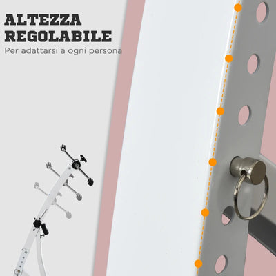 HOMCOM Pedaliera Braccia e Gambe da Divano o Poltrona con Schermo LED, Altezza e Intensità Regolabile, Bianco, 40x42.5x100cm