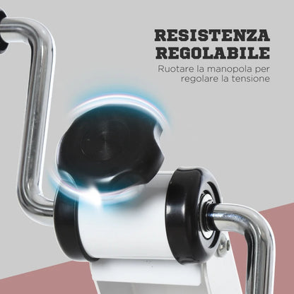 HOMCOM Pedaliera Braccia e Gambe da Divano o Poltrona con Schermo LED, Altezza e Intensità Regolabile, Bianco, 40x42.5x100cm