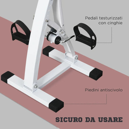 HOMCOM Pedaliera Braccia e Gambe da Divano o Poltrona con Schermo LED, Altezza e Intensità Regolabile, Bianco, 40x42.5x100cm