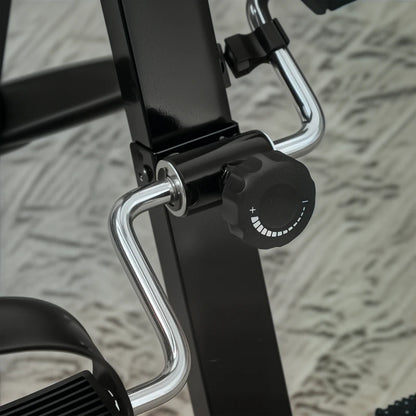 SPORTNOW Cyclette per Riabilitazione Gambe e Braccia Pieghevole, Schermo LCD e Altezza Manubrio Regolabile, Nero